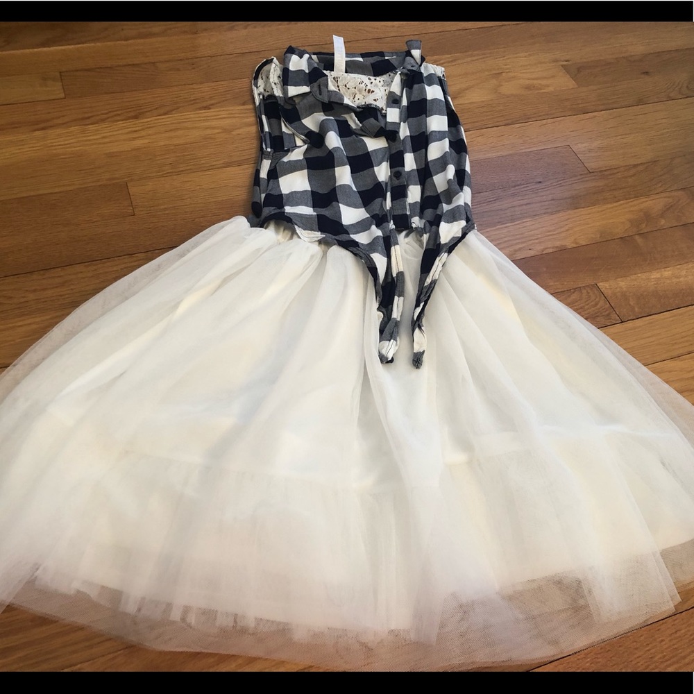 Flannel tule dress